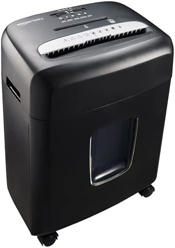 Destructora de papel Amazon Basics 8 hojas microcorte P-4
